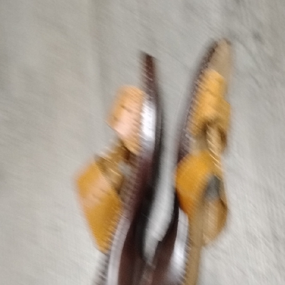 Dr. Scholl's Tan Perforated Slide Sandals - Picture 6 of 8